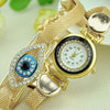 Gold Serpent Indian Bracelet Blue Eye Wristwatch