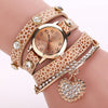 Crystal Love Shape Pendant Bracelet Watch