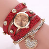 Crystal Love Shape Pendant Bracelet Watch